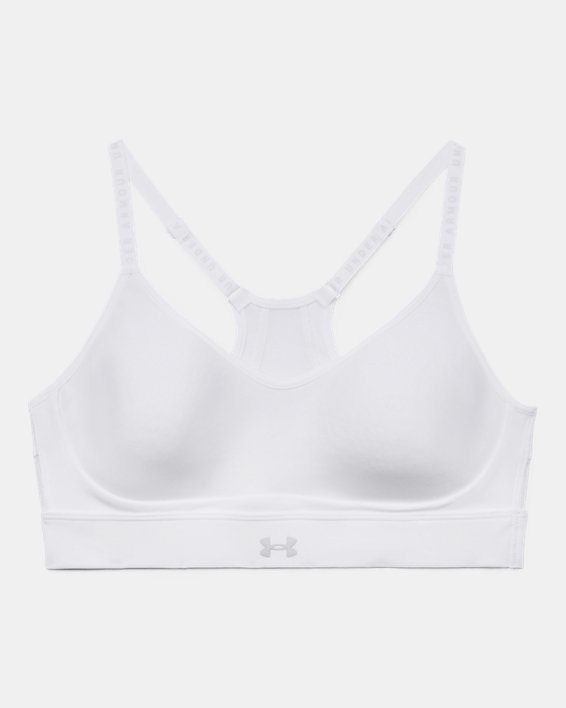 Women's UA Infinity Low Covered Sports Bra, White, pdpMainDesktop image number 8